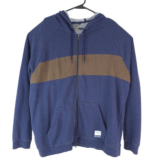 Puma Onshore Hoodie Mens XXL Peacoat Heather Full Zip Jacket 578865-02 - Picture 1 of 11